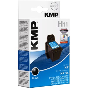 KMP Tintenpatrone H11 Schwarz für HP Drucker, Bürobedarf.