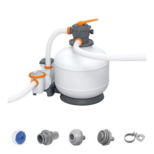Bestway Flowclear Sandfilteranlage mit Zeitschaltuhr, 11.355 l/h, zur Poolreinigung.