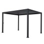 Anthrazitfarbene Mirador Lamellen-Dach Pergola 3x4m, Pavillon mit Lamellendach.