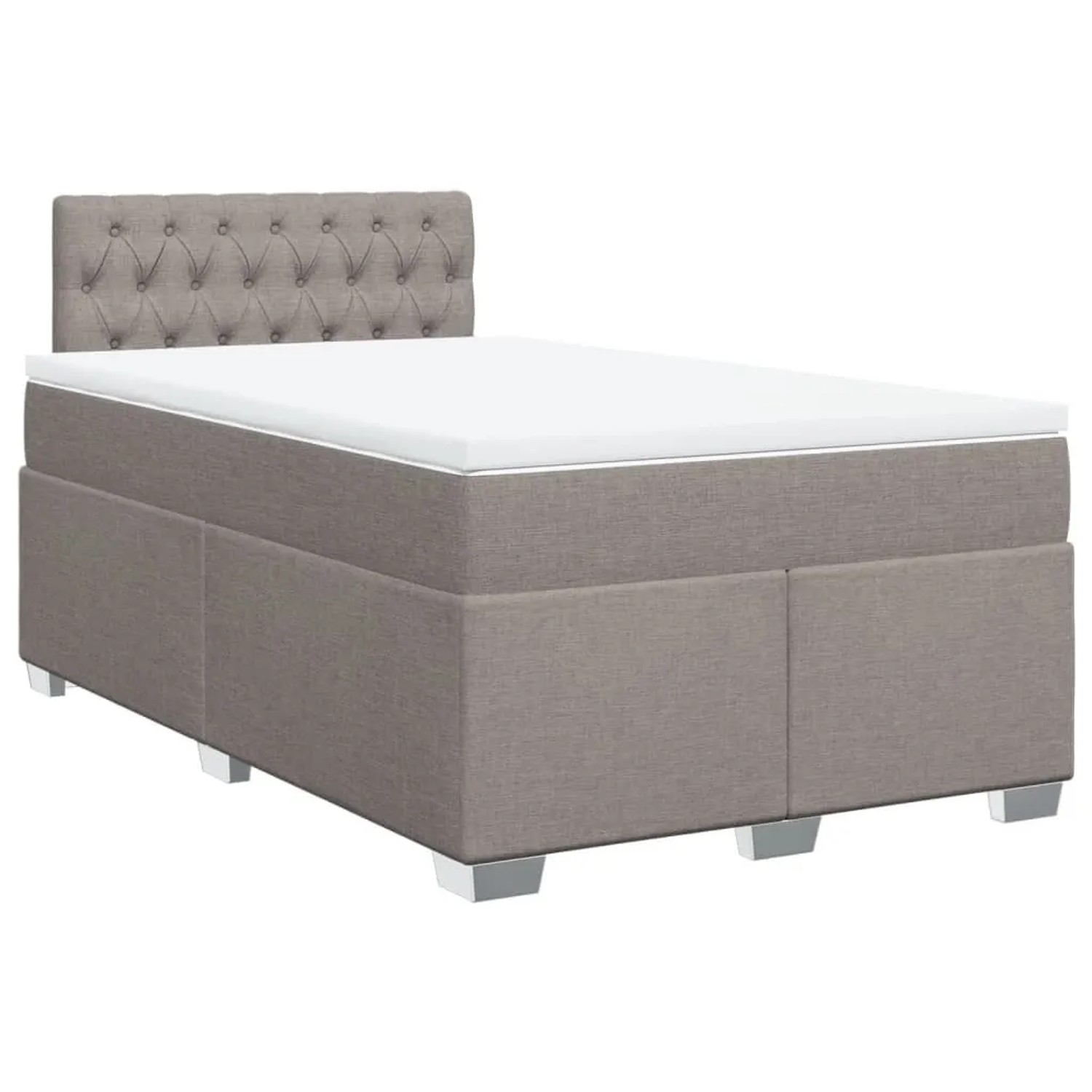 vidaXL Boxspringbett mit Matratze Taupe 120x200 cm Stoff 3288166 günstig online kaufen