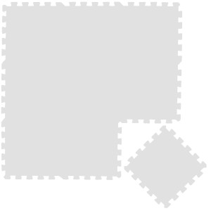 LittleTom Spielmatte, 9 weiße Puzzleteile (30x30 cm), ideal als Krabbelmatte für Babys.