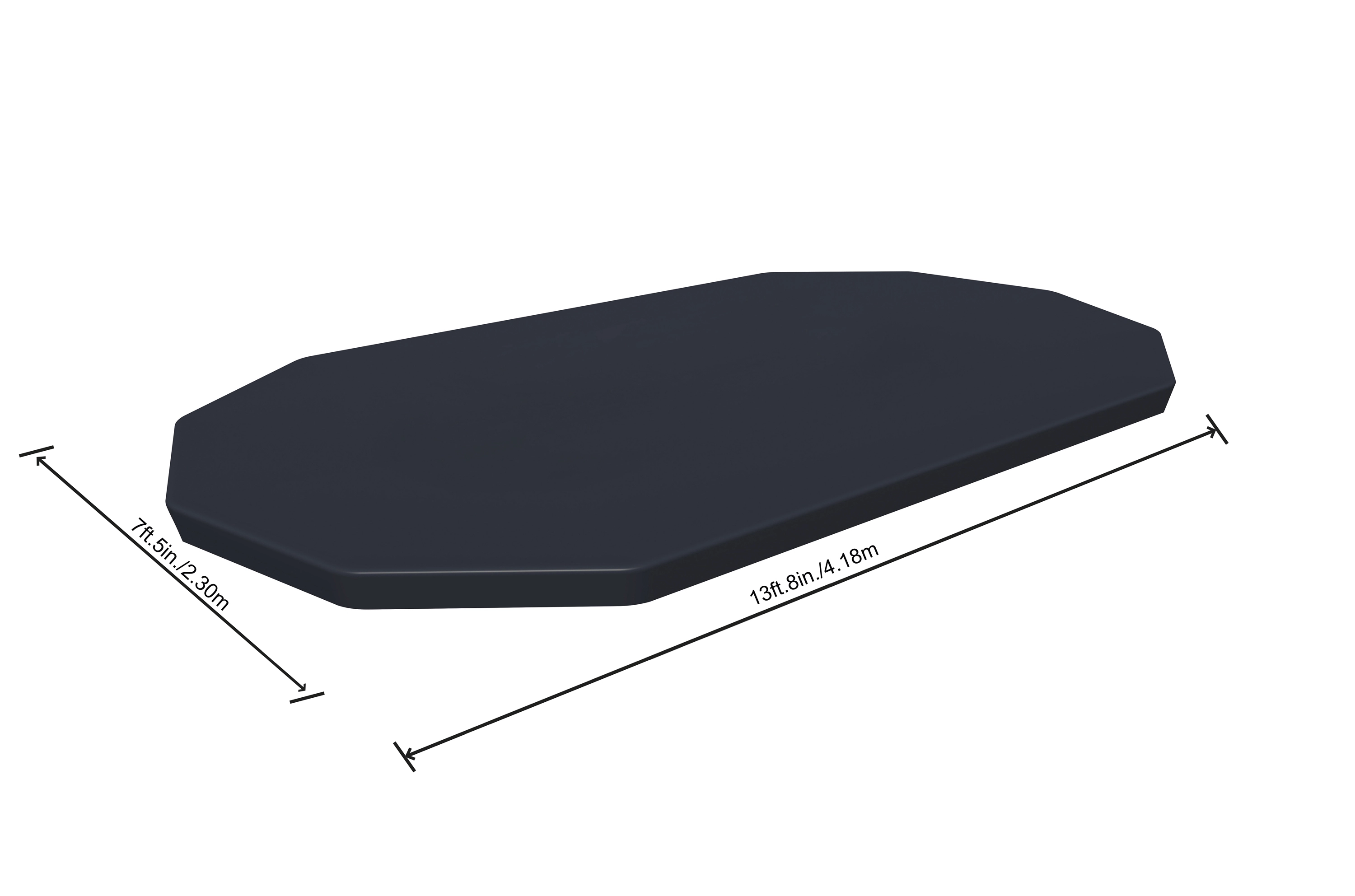 Bestway PVC-Abdeckplane für Pools Ø 427 x 250 cm Schwarz oval