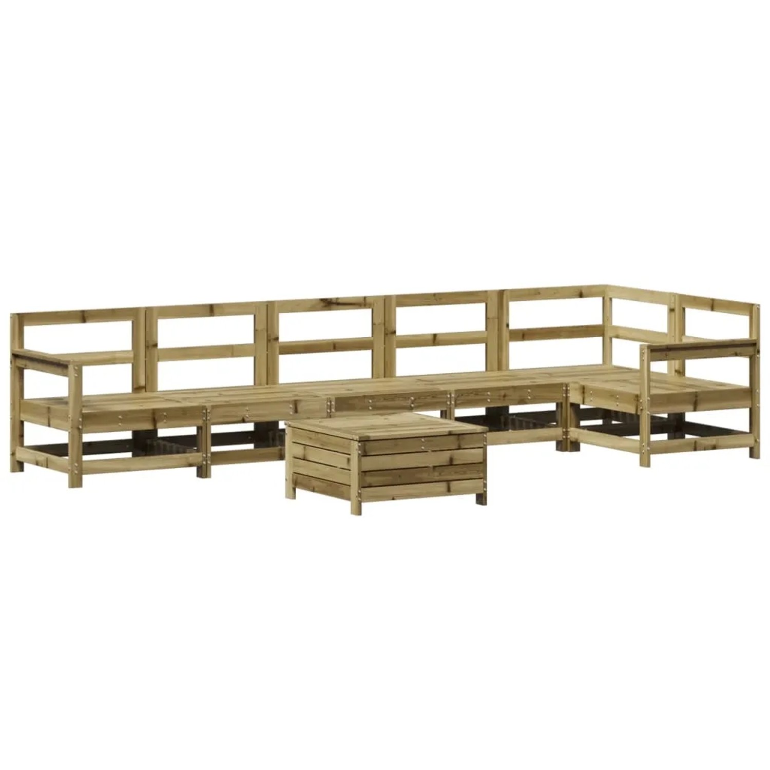 vidaXL 7-Tlg Garten-Sofagarnitur Kiefernholz Imprägniert 3250899 günstig online kaufen