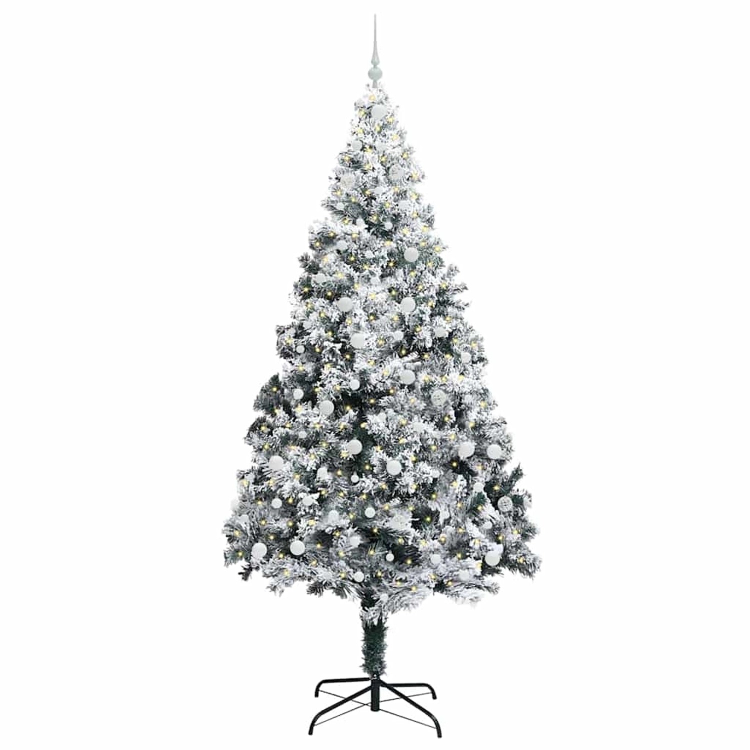 vidaXL Künstlicher Weihnachtsbaum mit 300 LEDs mit Ständer Grün 240 cm 3396983
