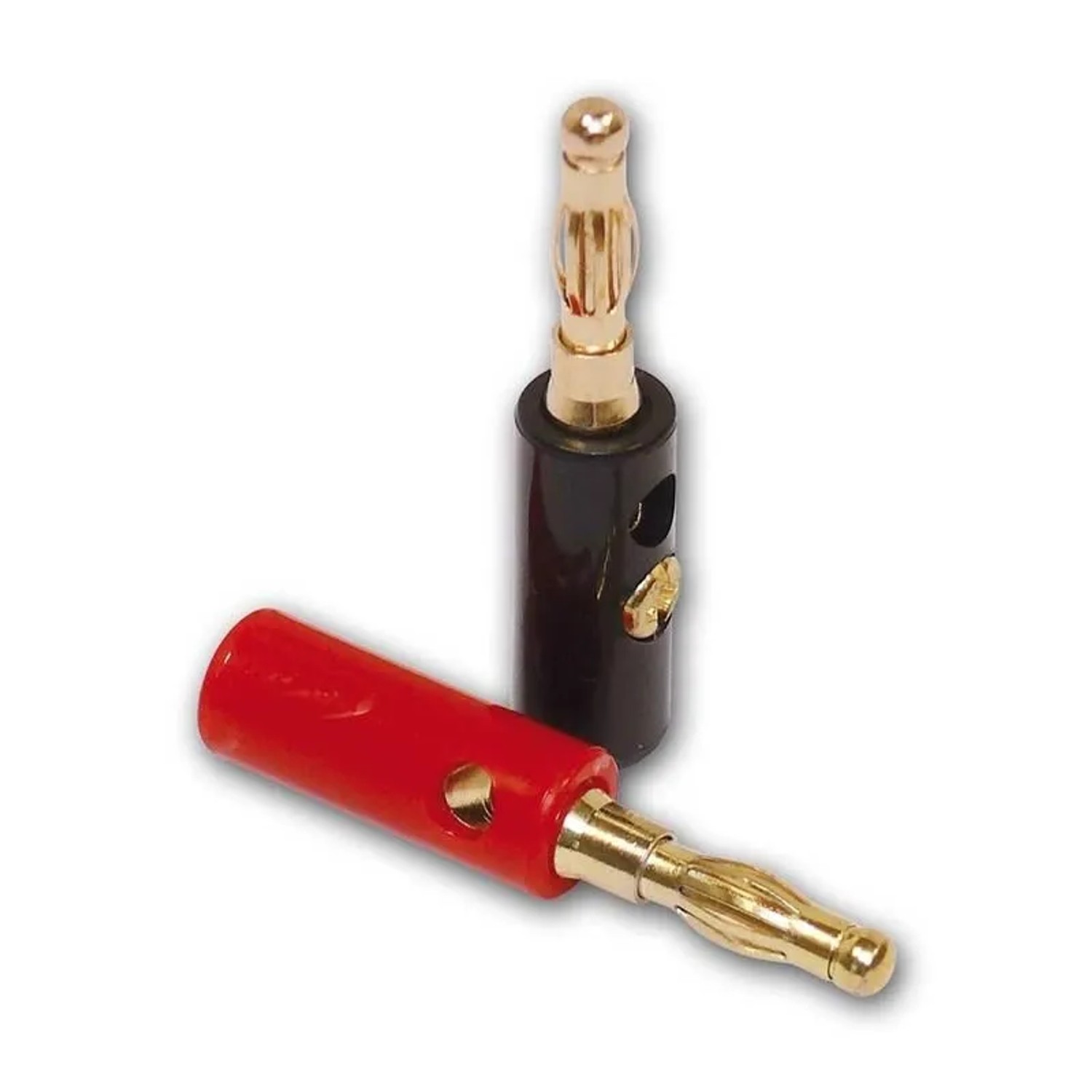Dynavox Bananenstecker Rot Schwarz 4er-Set Kunststoff