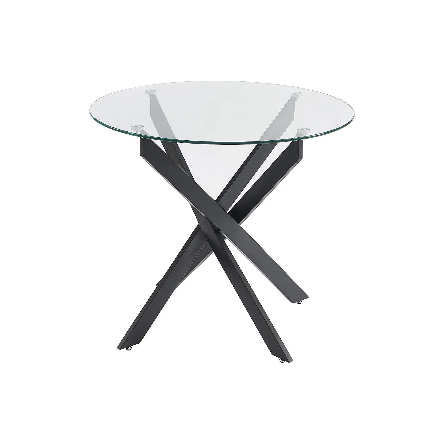 Vente-unique Esstisch Cosima Transparent  Schwarz 90 cm