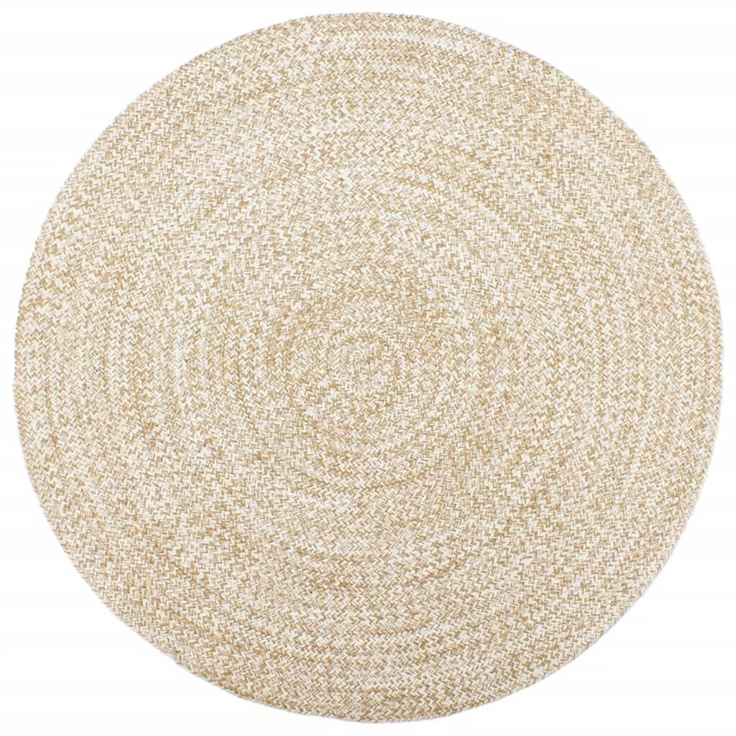 vidaXL Teppich Handgefertigt Jute Weiß Und Braun 240 Cm 1184047 günstig online kaufen