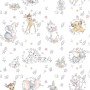 Fototapete mit Disney-Tieren (Bambi, Dumbo, Simba, etc.) im kindlichen Design für Kinderzimmer.