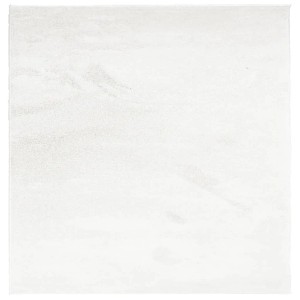 vidaXL Teppich OVIEDO Kurzflor Creme 200x200 cm 375516