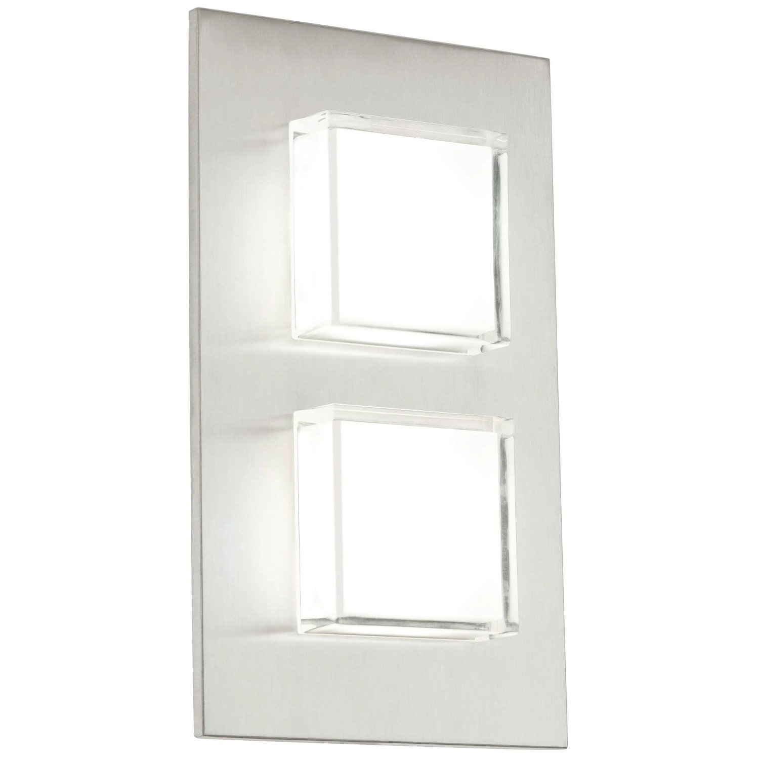 LED Außenwandleuchte IP44 2-flammig 3000K 360lm Edelstahl