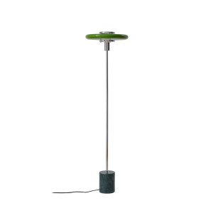 Lindby Stehlampe Branford 10041890 Retro Vintage Antik in Grün aus Metall 1-flammig E27 Wohnzimmerleuchte