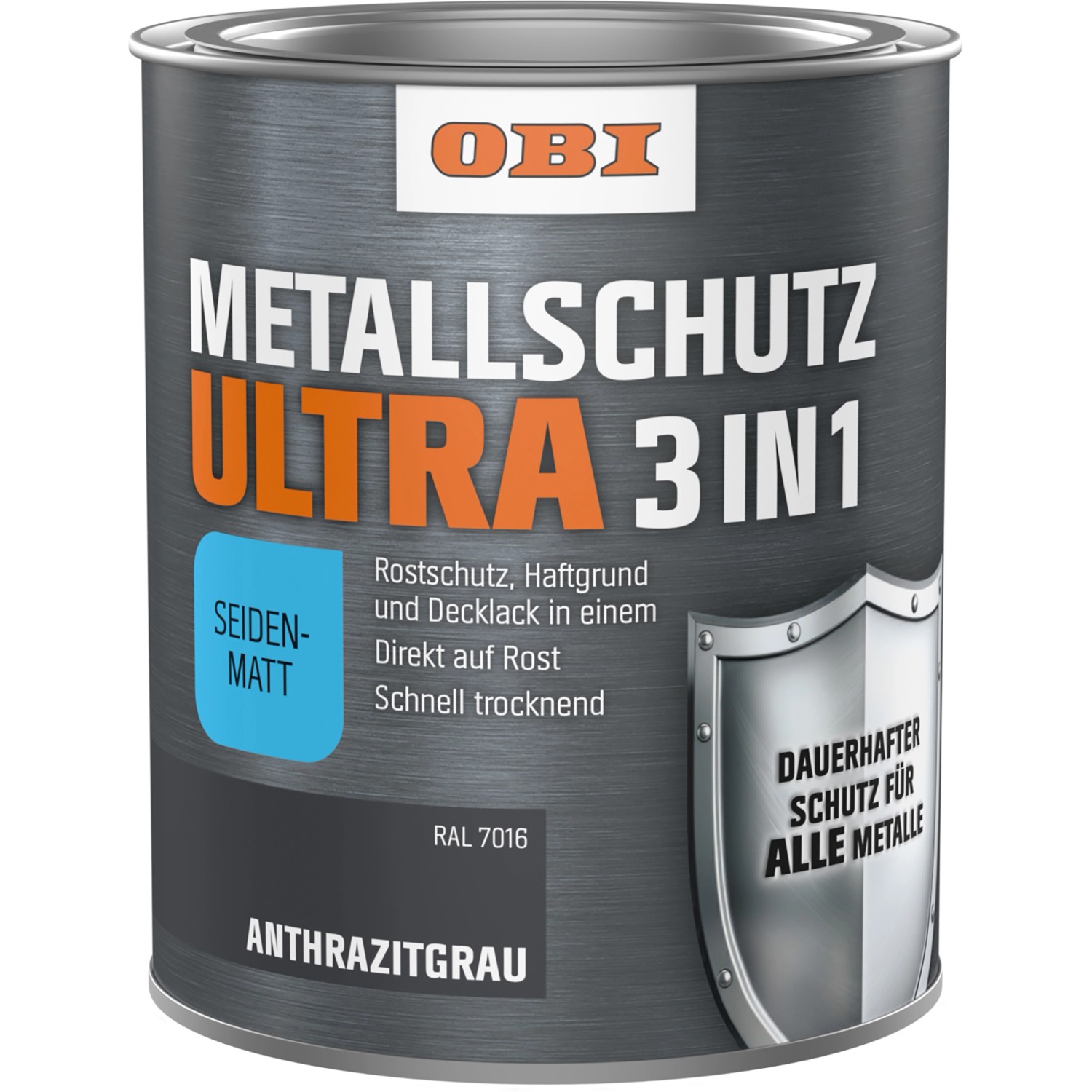 OBI Metallschutzlack Ultra Seidenmatt Anthrazitgrau 750 ml