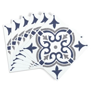 d-c-fix Wandfliesen Wall Tiles Jamila, 6er-Set, blaues Dekor.