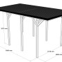 Holzbrüder Camping-Carport Ralf Natur, 400x800 cm, mit rotem Blechdach. Ideal für Wohnmobile.