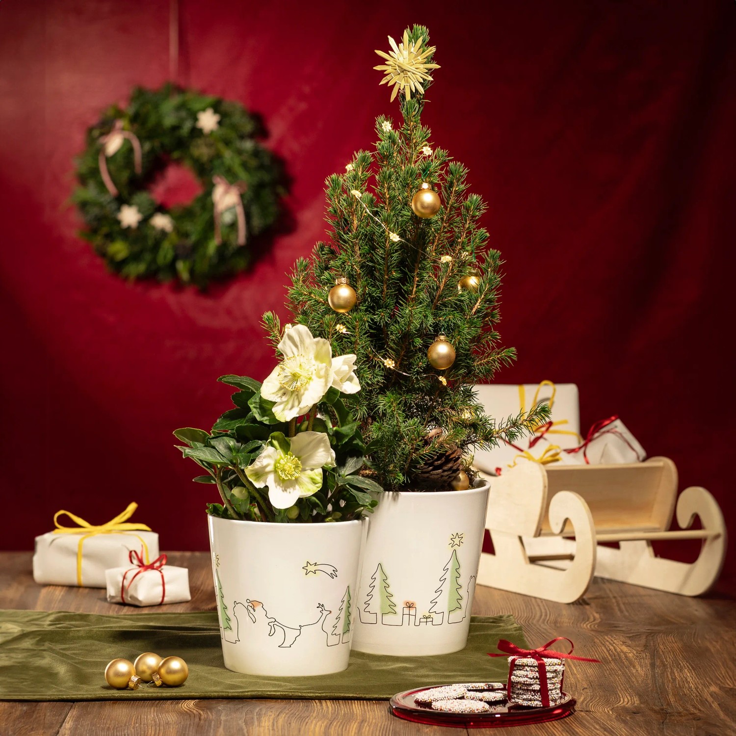 Scheurich Weihnachtlicher Übertopf Weiß 14 x 13,2 cm kaufen bei OBI