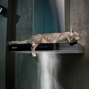 CIARRA Dunstabzugshaube 60cm mit Katze. Edelstahl, Touch Control, WIFI-APP Steuerung.