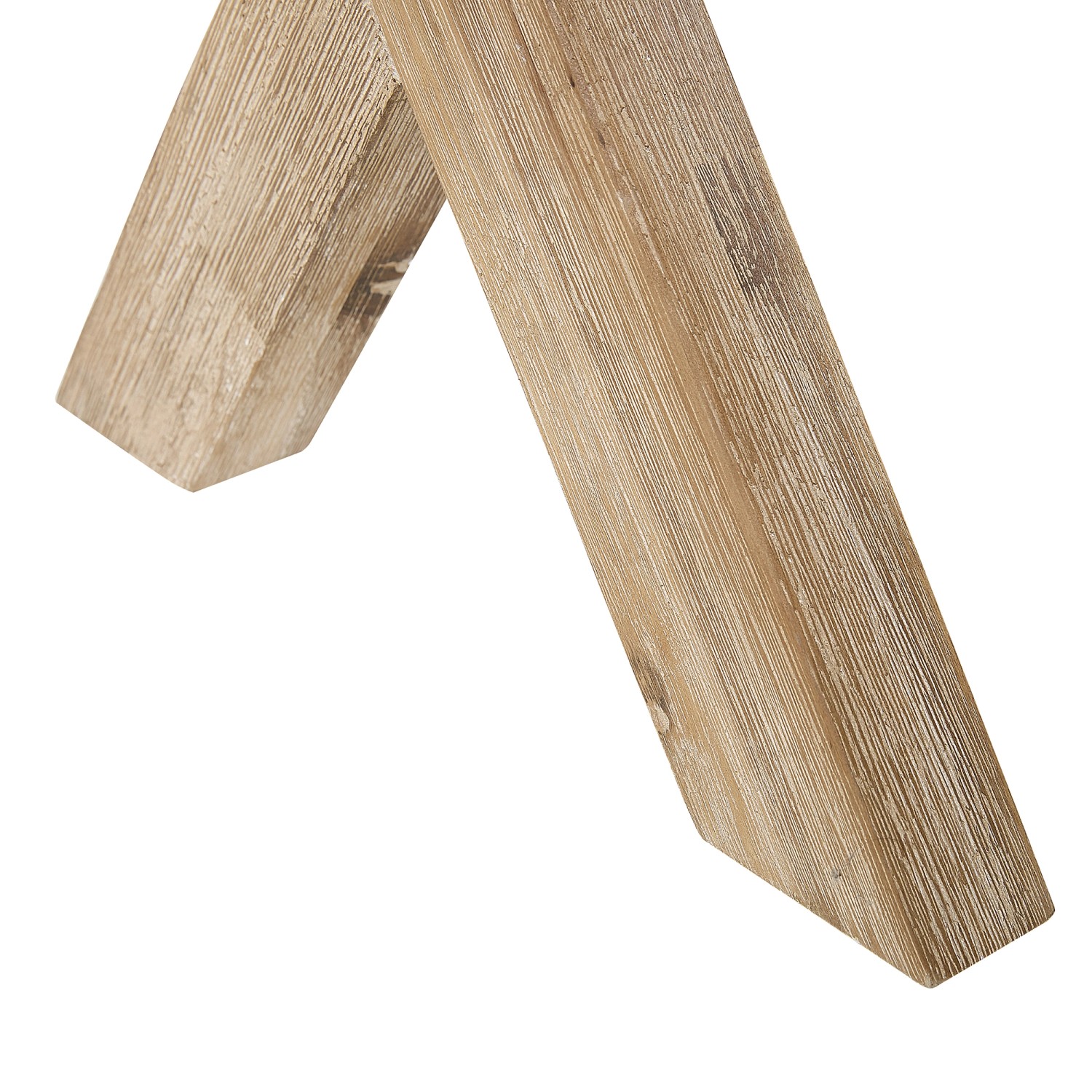 Beliani Gartenbank OLBIA Grau Heller Holzfarbton 40x200x45_5