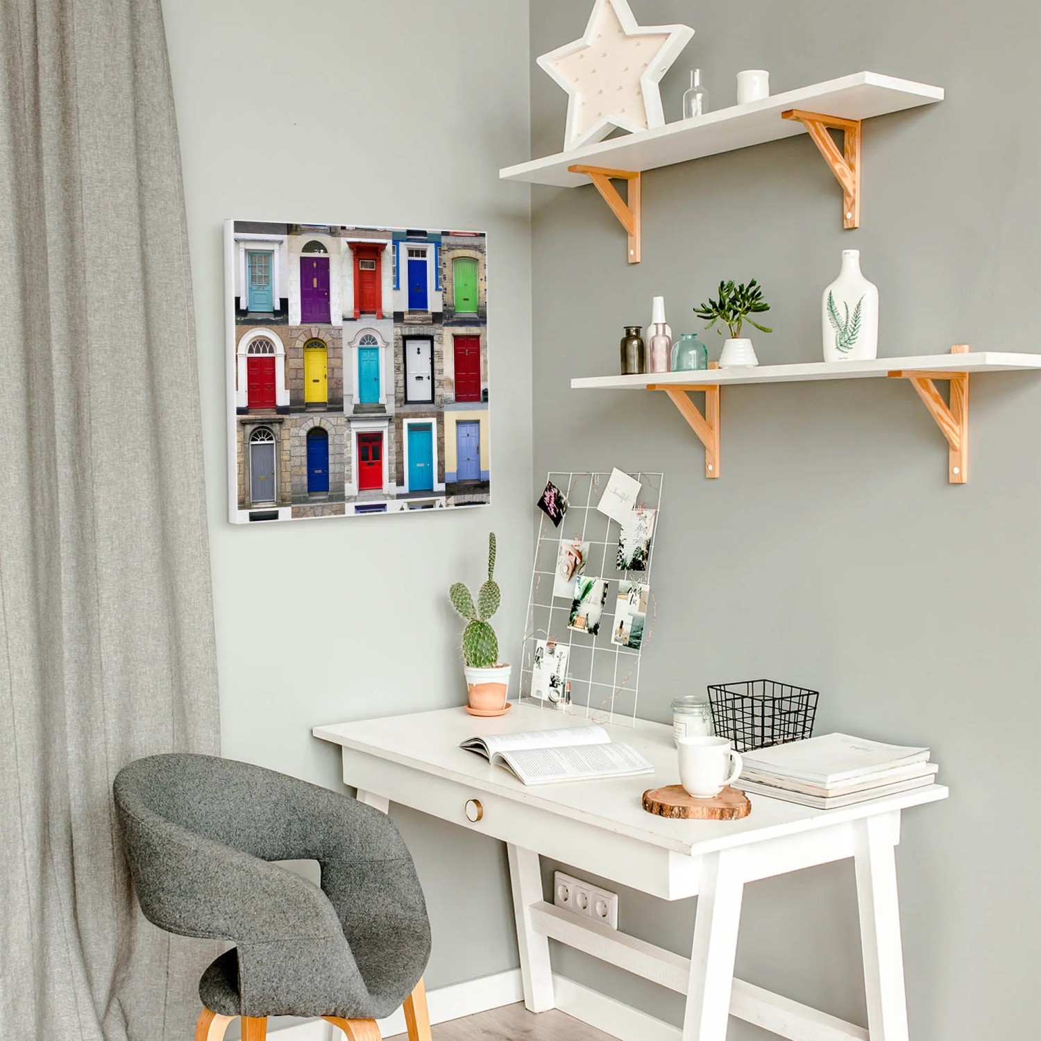 Banjado Glas Magnettafel 90x60 Cm – Magnetwand Als Memoboard Für Küche, Büro & Kinderzimmer, Toscana-Design