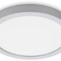 Runde, matte Chrom Briloner LED Decken- und Wandlampe Fire, 30 cm Durchmesser.