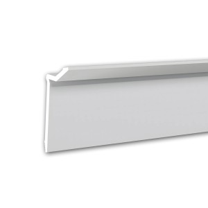 Weiße PROFHOME Eckleiste/Deckenleiste (200 cm) aus Polystyrol für den Innenbereich.