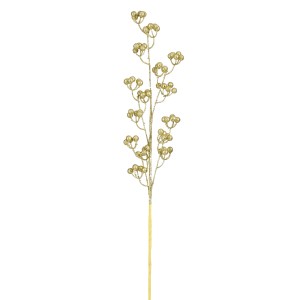 Künstlicher goldener Beerenzweig (80 cm) von House of Seasons für festliche Dekorationen.