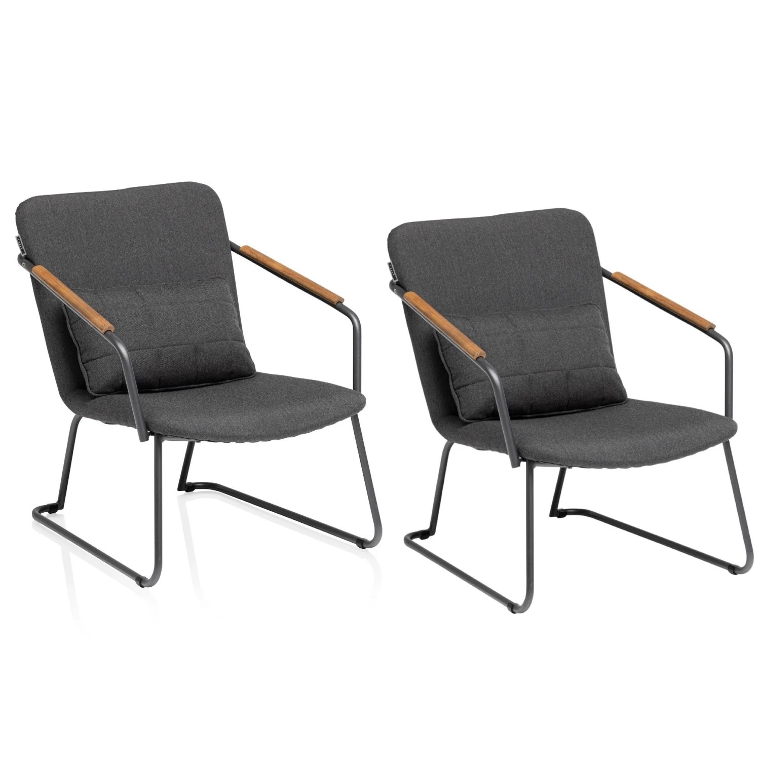 Kettler 2er Set GENTLE Lounge Sessel 0107608 7770 Anthrazit