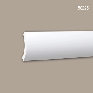 Weiße PROFHOME Eckleiste 150225 für indirekte Beleuchtung, 200 cm lang.