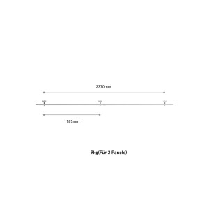 Anker Solix Schrägdachhalterung für Balkonkraftwerke, Maße und Gewicht dargestellt.