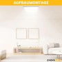 ENOVALITE LED Panel 62x62 cm in Wohnraum, warmweißes Licht. Deckenleuchte für angenehme Beleuchtung.