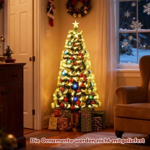 Costway Weihnachtsbaum mit Beleuchtung 170 Zweigspitzen 150 cm
