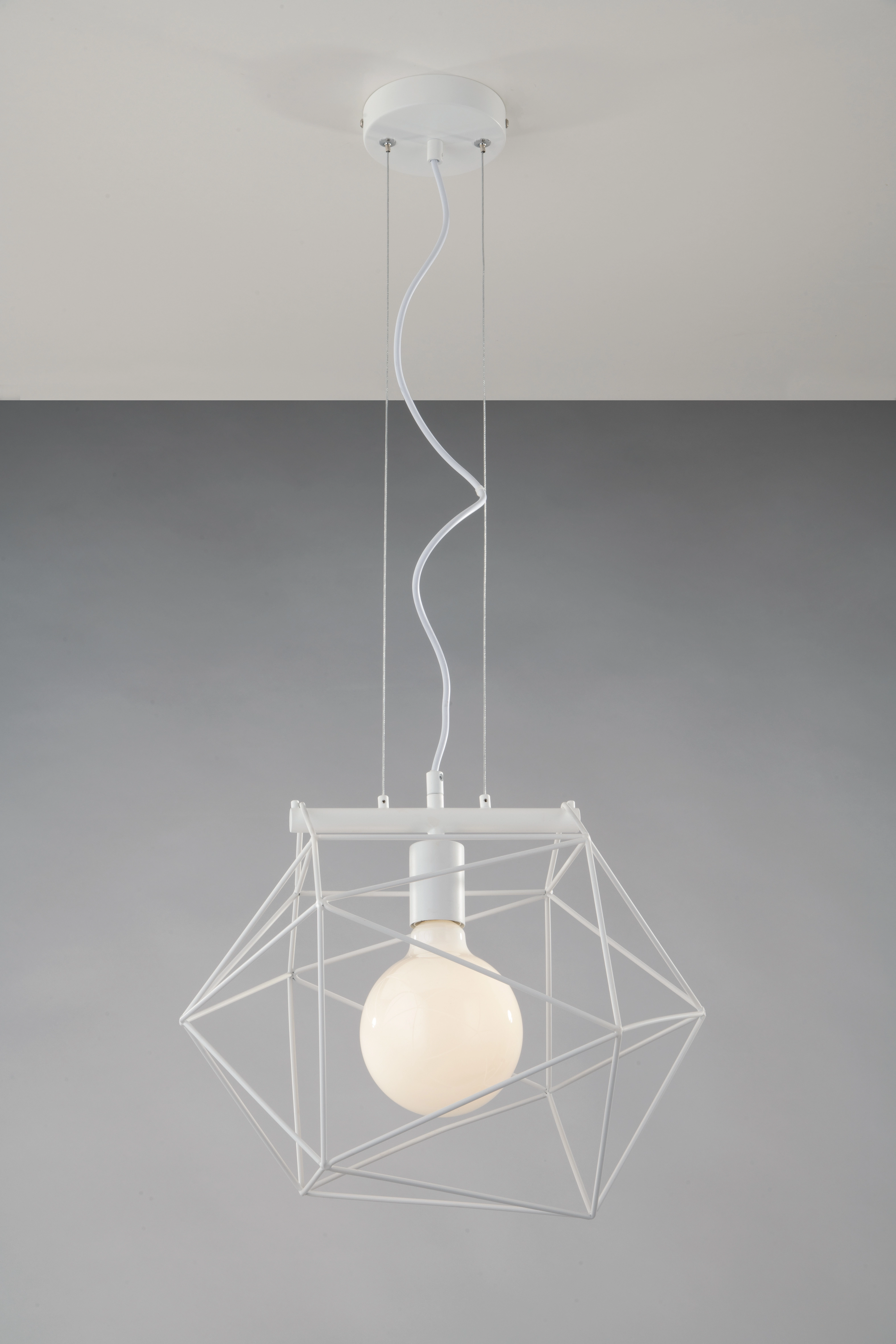 Luce Design Pendelleuchte Abraxas 1-flammig Weiß 29,5 cm x 40,5 cm x 150 cm  kaufen bei OBI