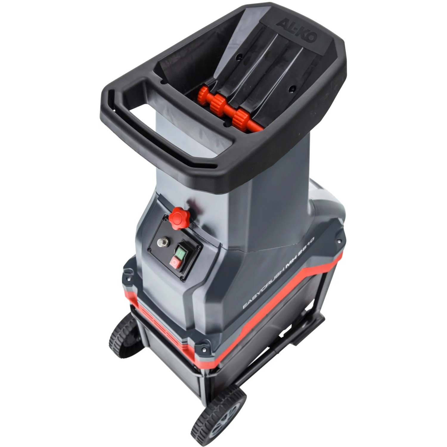 Al-Ko Messerhäcksler Easy Crush MH 2810: Elektro-Häcksler mit großem Einfülltrichter und Rädern.