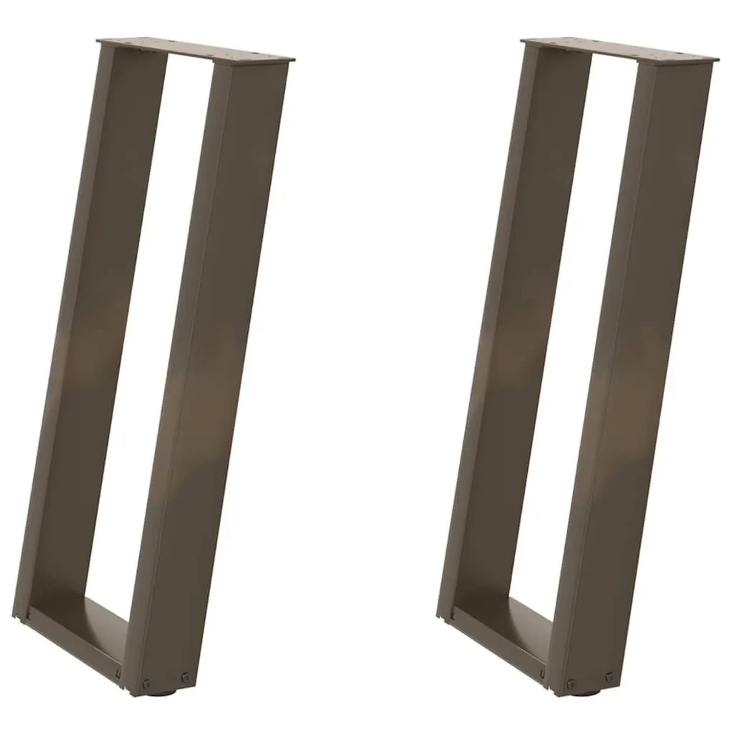 vidaXL Konsolentischbeine U-Form 2 Stk Naturstahl 28x72-73 cm Stahl 4012779
