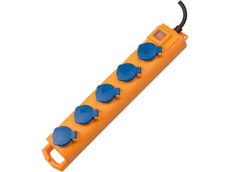 Brennenstuhl Steckdosenleiste SL 554 5-fach DE Orange-Blau IP54 bei kaufen OBI Super-Solid