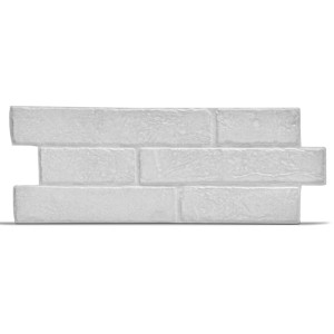 Verblender UltraStrong Klimexmilano, weiße Feinsteinzeug-Riemchen für Wandverkleidung.