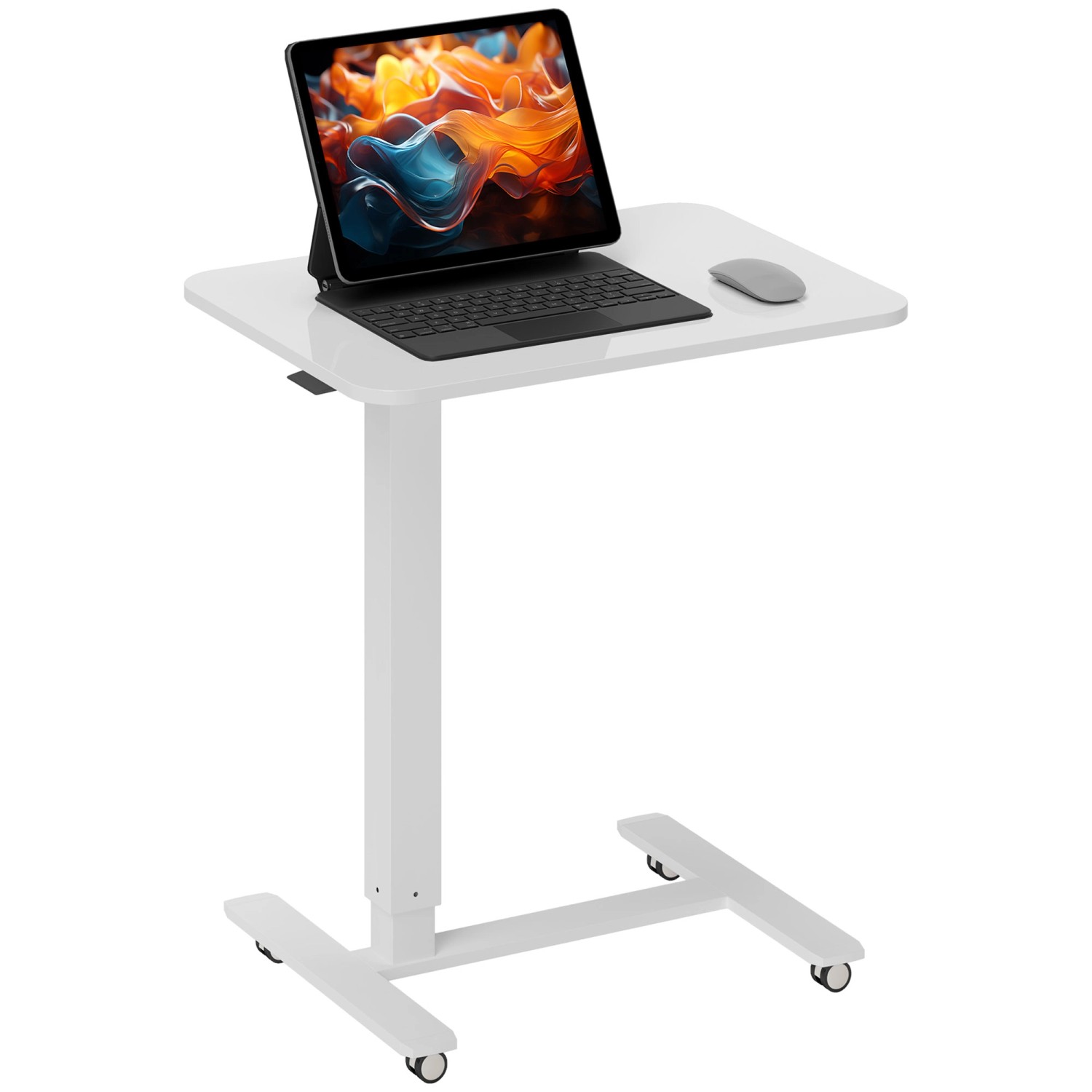 HOMCOM Schreibtisch  Spanplatte Stahl Weiß 65L x 48B x 70-110H cm günstig online kaufen