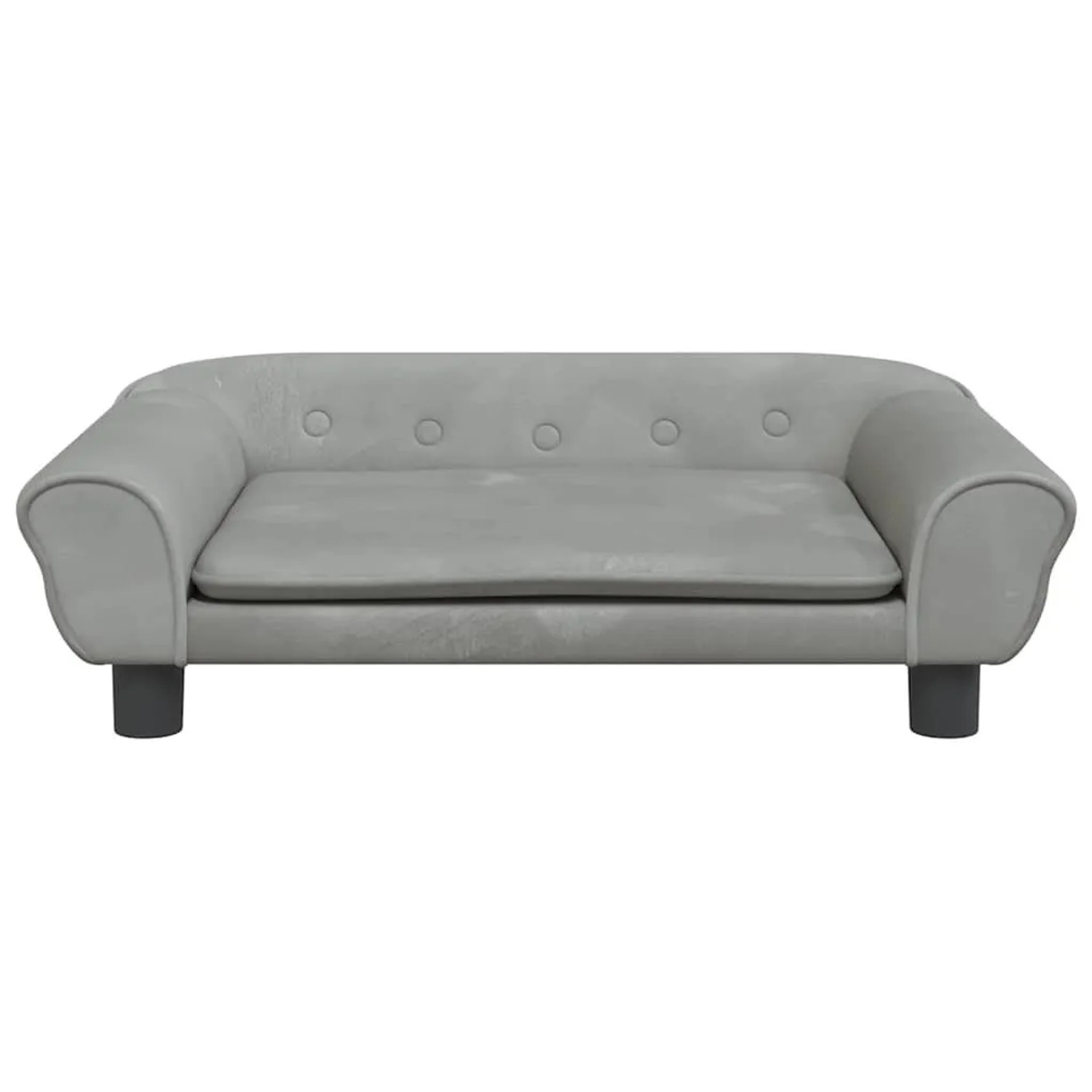 vidaXL Hundebett Hellgrau 70x48x22 cm Samt 172013_3