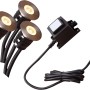 Heissner SMART LIGHT Starter-Set Decklights: 3 warmweiße LED-Spots mit Trafo für Teich und Garten.