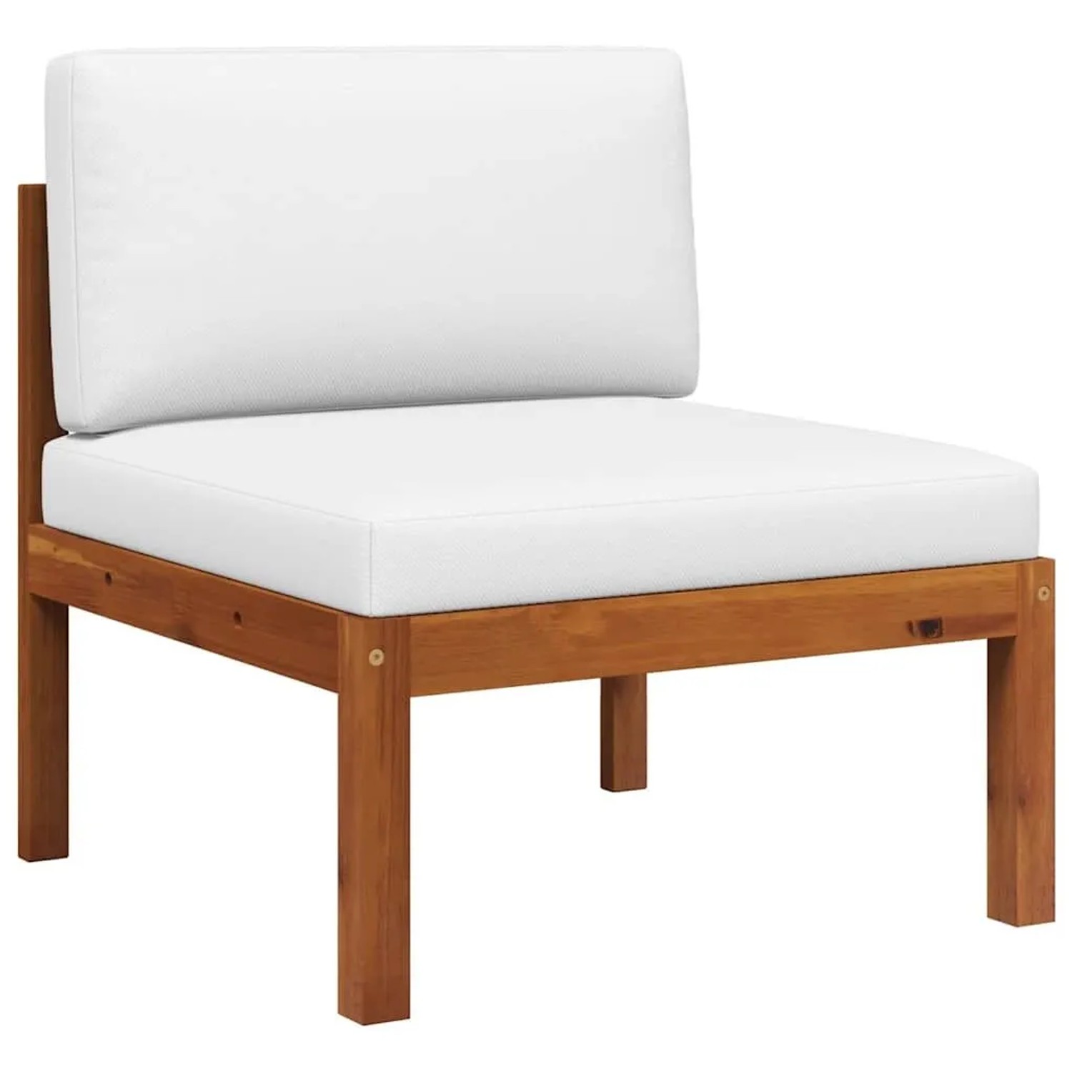 vidaXL Garten-Mittelsofa mit Kissen Holz Akazie & Seil 312429