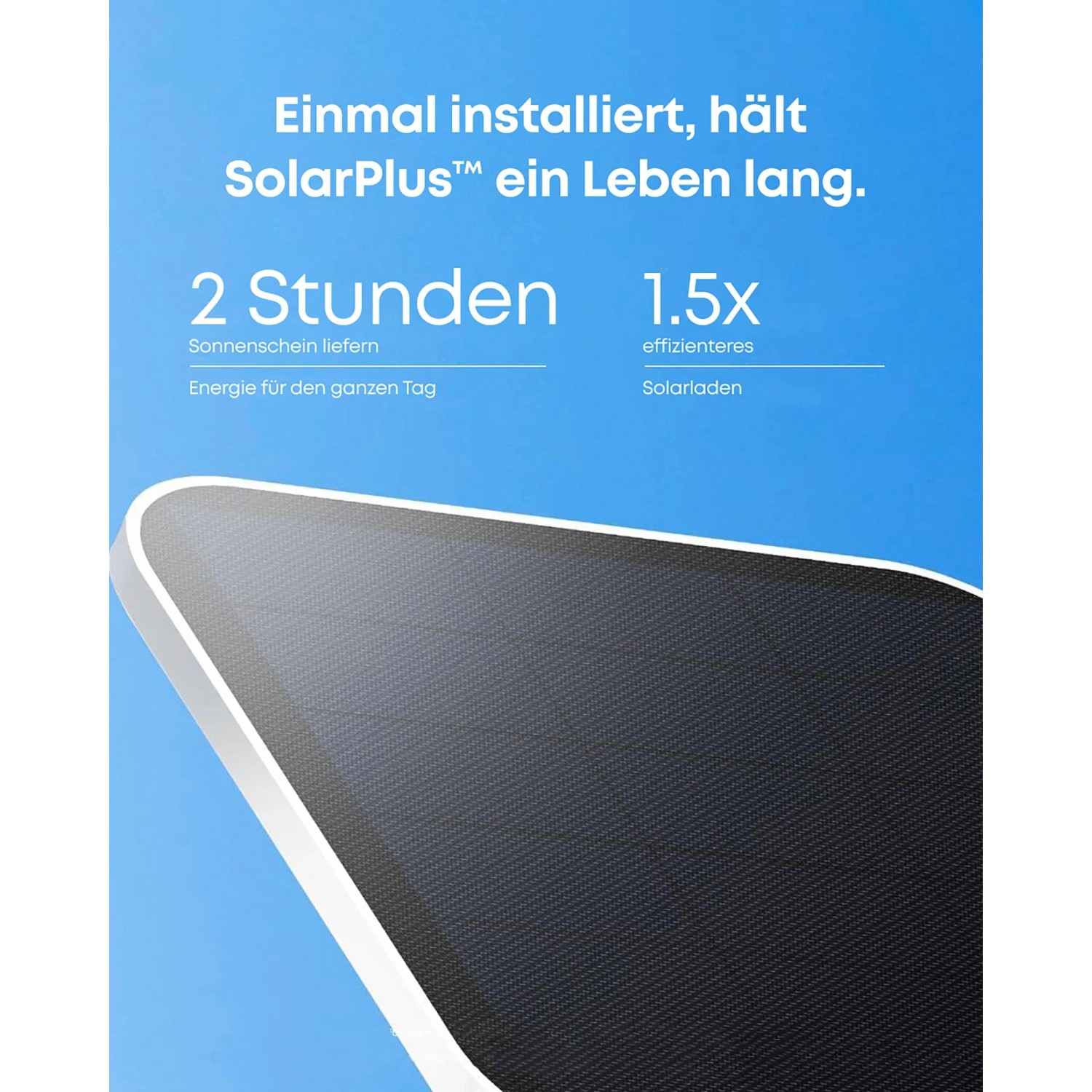Solarpanel für Eufy S340 Sicherheitskamera: Effizientes Laden für dauerhafte Überwachung.