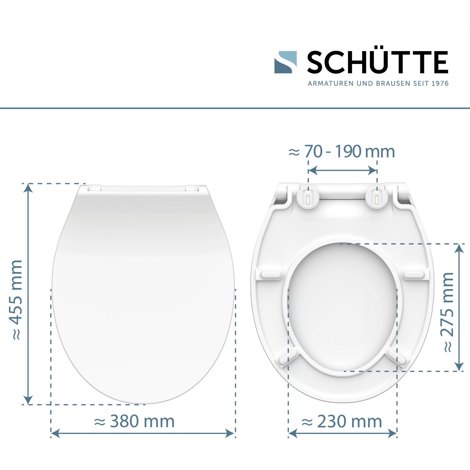 WC-Sitz SLIM WHITE • Duroplast • Mit Absenkautomatik • SCHÜTTE