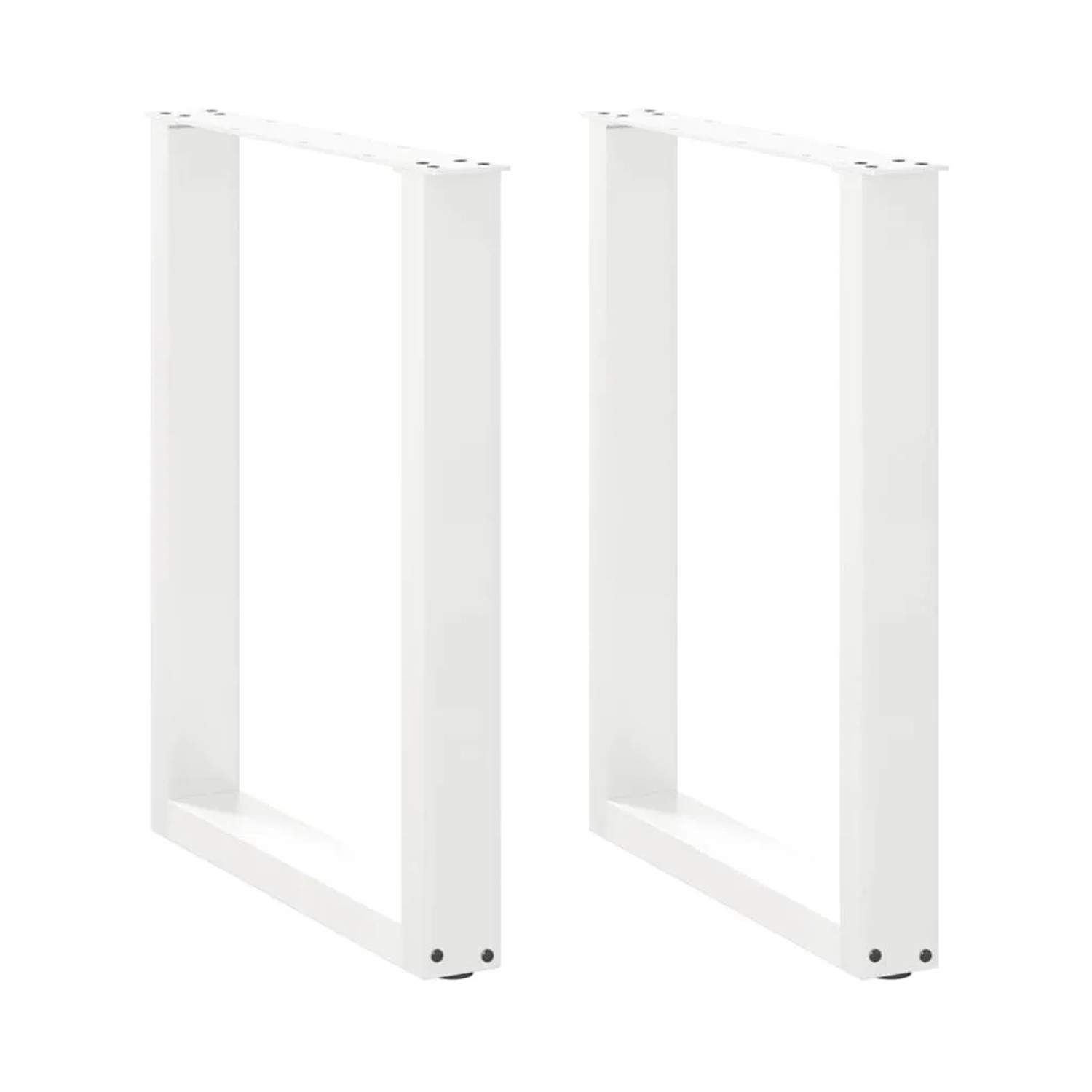 vidaXL Esstischbeine U-Form 2 Stk Weiß 70x72-73 cm Stahl 4013185
