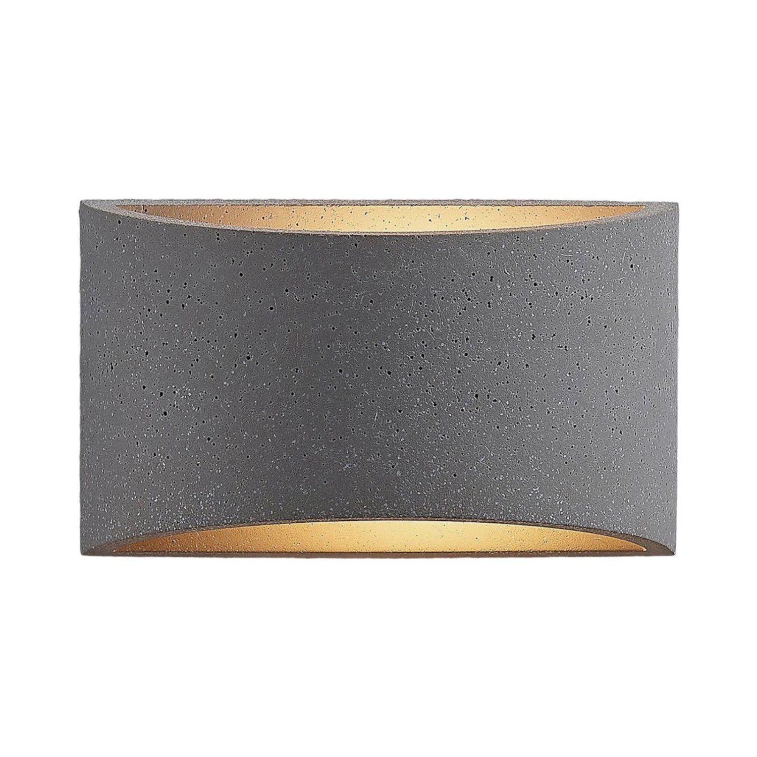 Lindby Beton Wandleuchte Wandlampe Innen Edvin 9624682 Modern in Alu aus Be günstig online kaufen
