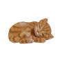 Schlafendes Katzenbaby als Deko-Figur für Haus und Garten, ca. 15 cm.