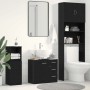 vidaXL Waschbeckenunterschrank in Schwarz Eichen-Optik, Teil eines Badezimmer-Sets.