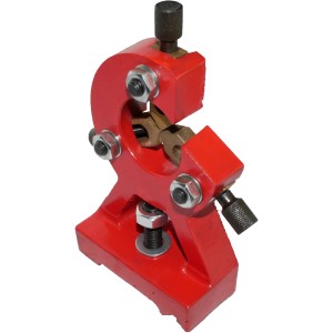 Rotwerk Lünette, feststehend, rot, für Drehmaschine EDM 300/350 zur Werkstückstabilisierung.