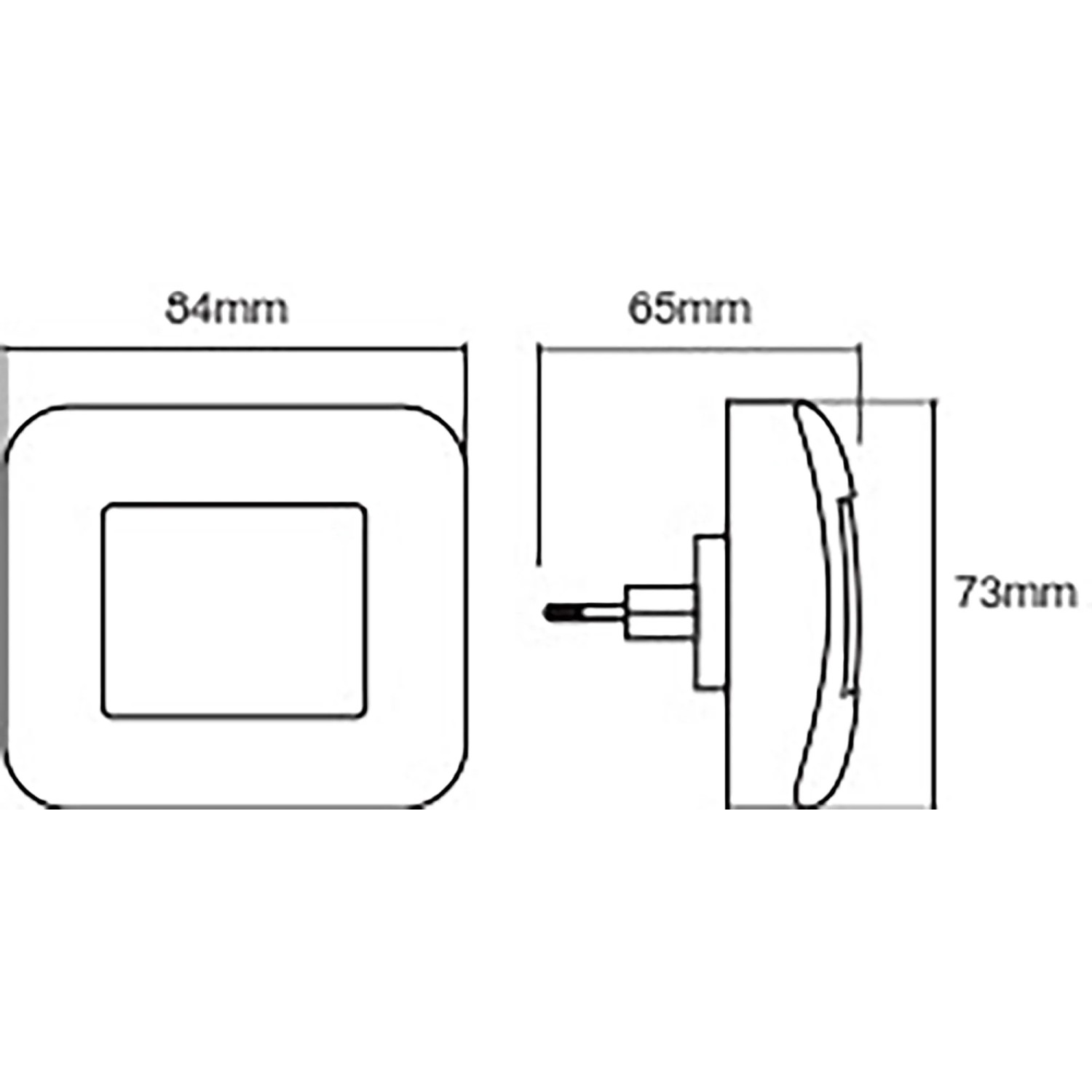 Osram LED-Nachtlicht Lunetta Hall, Maße: 6,5x8,4x7,3cm, zur Orientierung im Dunkeln.