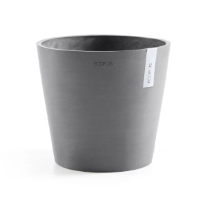 Grauer Ecopots Pflanztopf Amsterdam, Ø 40 cm, ideal für Innen- und Außenbereich.
