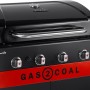 Char-Broil Gas2Coal 2.0 440 Hybridgrill mit 4 Brennern, schwarz. Gas- und Holzkohlegrill.