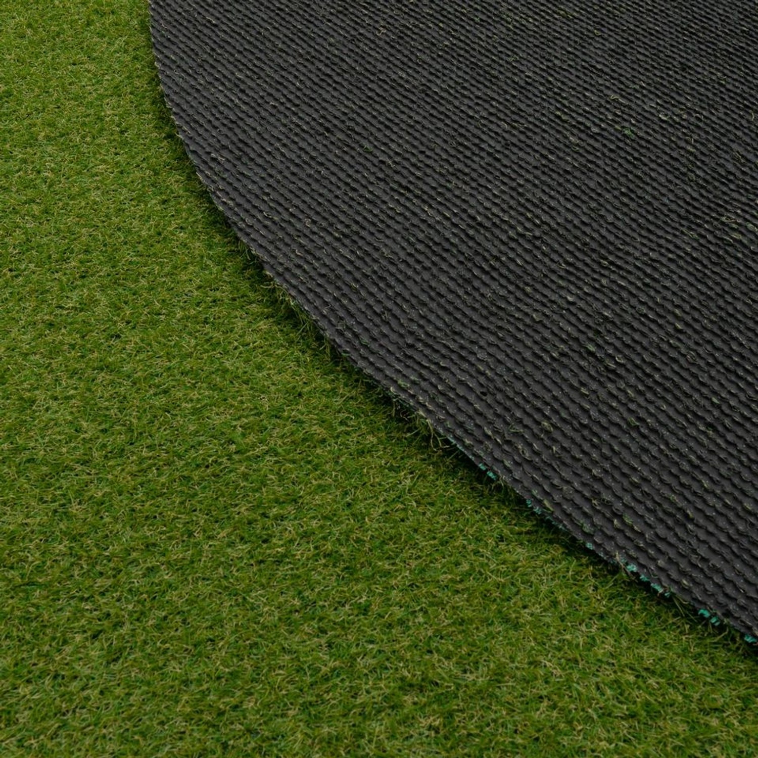 Snapstyle Luxus Kunstrasen Rasenteppich Wembley Rund Grün 133x133cm